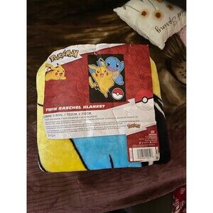 Pokemon Twin Raschel Blanket 60” x 80”